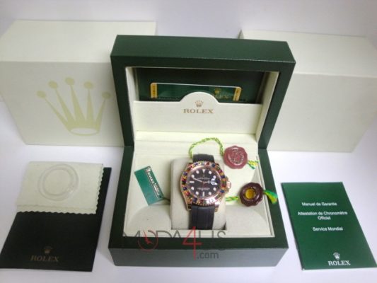 Rolex replica yacht master I rose gold SARU oysterflex strip rubber-b orologio copia R3-016