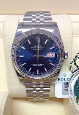 Rolex replica datejust 36mm 116234 blue baton imitazione orologio R3-004